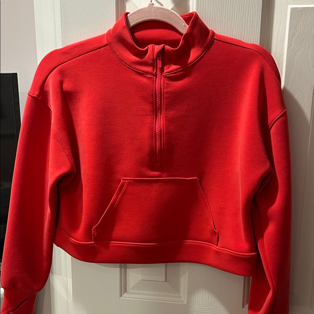All in Motion Vibrant Red Girls Quarter-Zip Sweatshirt